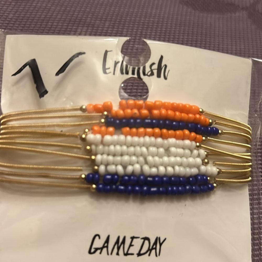 Erimish‎ game day stack of 10 beaded bracelets - Picture 2 of 3